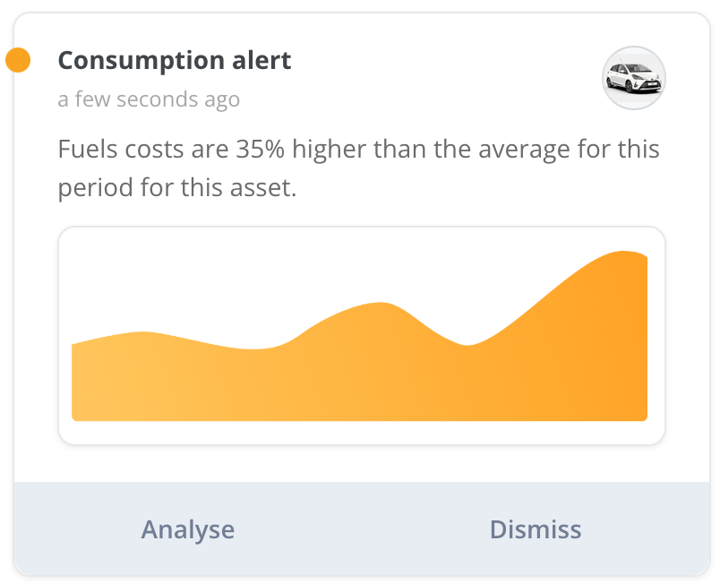 preview of a consumption alert